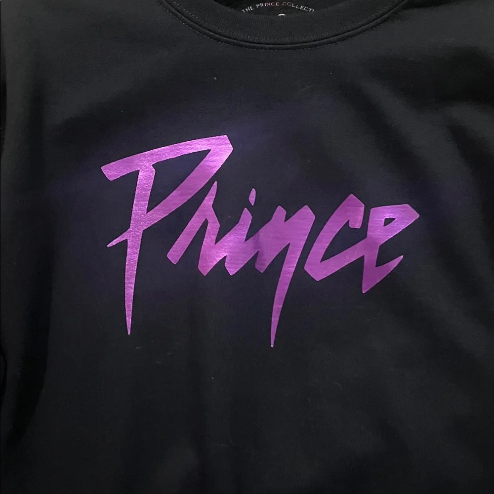 Prince Purple Rain Hologram Paisley Party Symbol crewneck Sweatshirt Sz Small - Picture 4 of 7